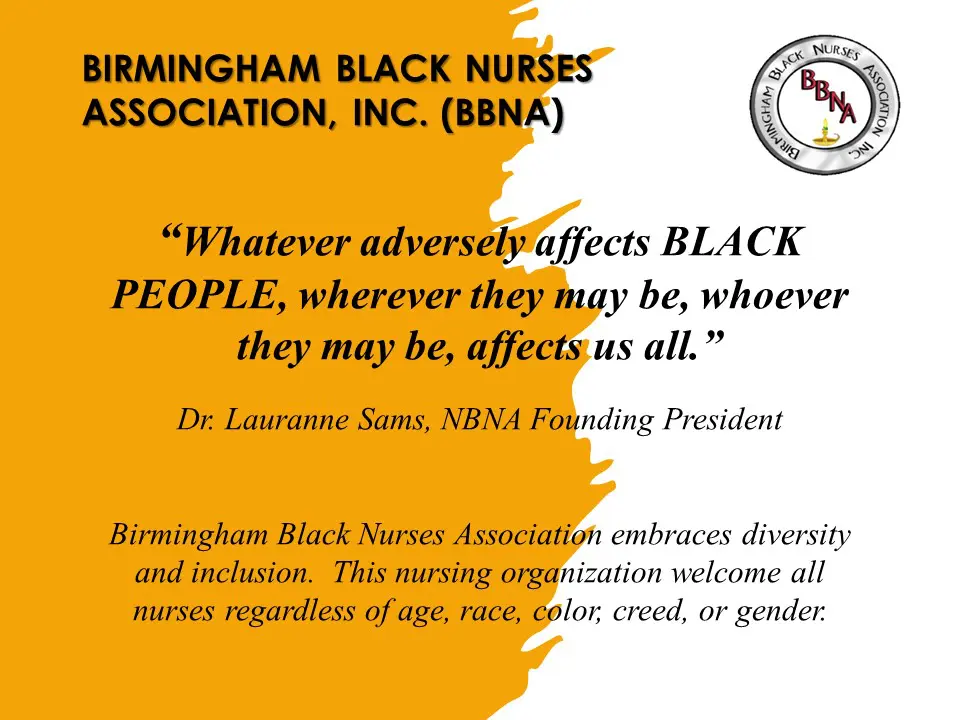 The poster of Birmingham black nurses association
