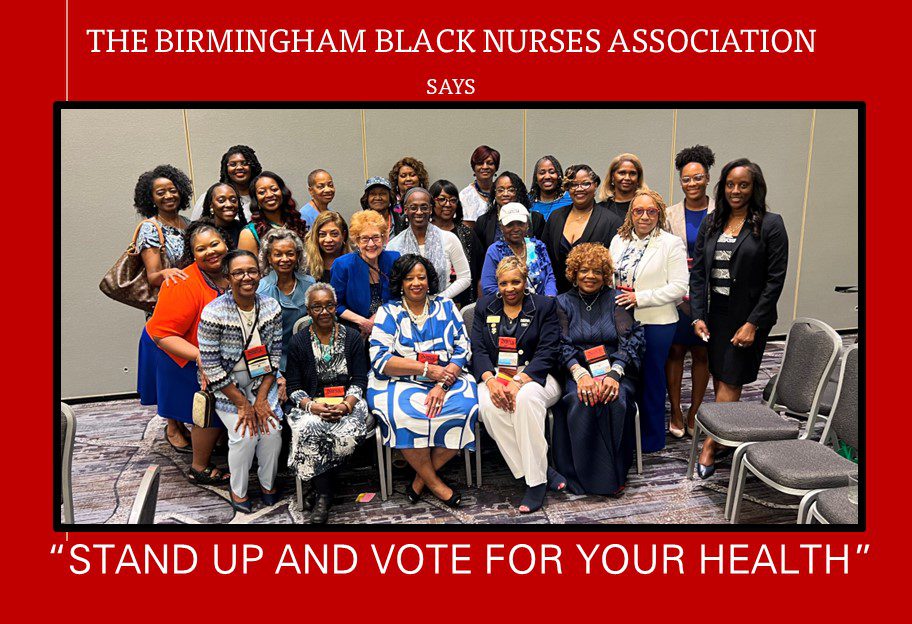 Group of nurses advocating for health awareness.