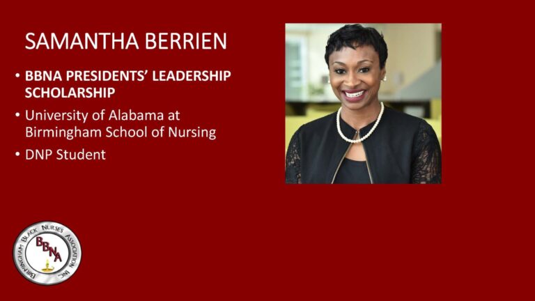 Samantha Berrien, DNP student and scholarship recipient.