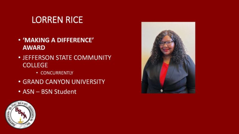 Lorren Rice receiving 'Making a Difference' award.